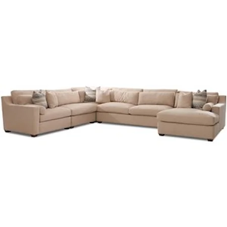 Contemporary Sofa Sectional with Right Facing Chaise Lounge